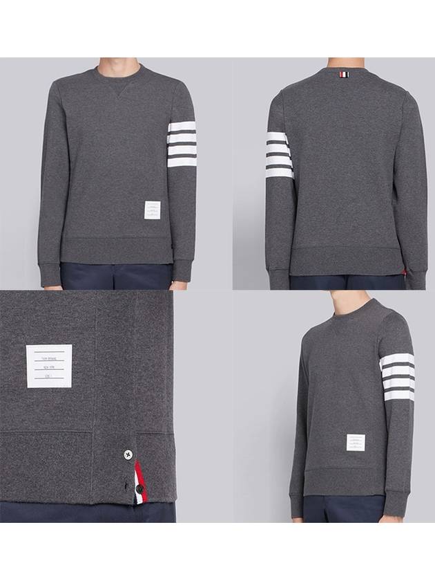 4 Bar Loopback Jersey Sweatshirt Dark Grey - THOM BROWNE - BALAAN 7