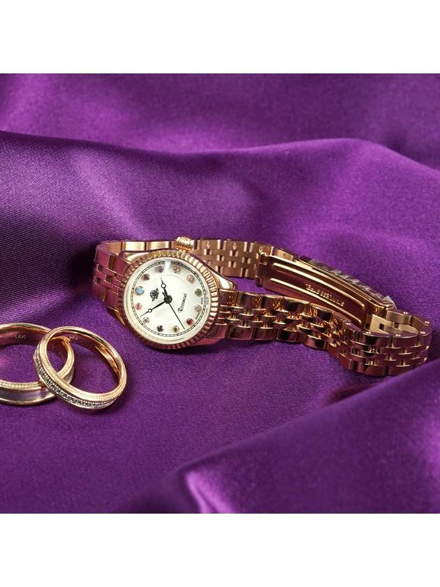 Watch birthstone rose gold antique touch luxury women s metal - ROSEMONT - BALAAN 1