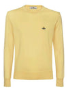 Men's ORB Embroidered Logo Wool Knit Top Yellow - VIVIENNE WESTWOOD - BALAAN 2