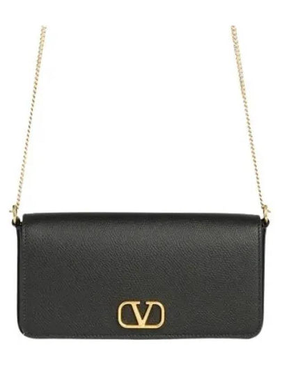 Gold V Logo Signature Shoulder Bag Bag Black - VALENTINO - BALAAN 2