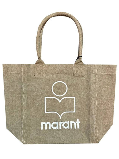 Yenky Embroidered Logo Shopper Tote Bag Beige - ISABEL MARANT - BALAAN 2