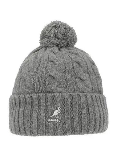 K4460SM GRAY Cable Knit Pom Beanie Hat 271441 1139586 - KANGOL - BALAAN 1