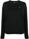 Embroidered Logo Pony Fleece Sweatshirt Black - POLO RALPH LAUREN - BALAAN 2