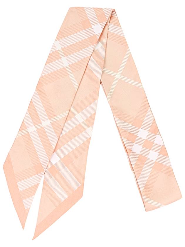 Check Skinny Silk Scarf Pink - BURBERRY - BALAAN 2