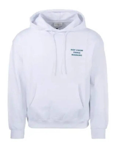 Drold Monsieur Slogan Hoodie White Green HO121 CO001 - DROLE DE MONSIEUR - BALAAN 1