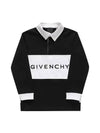 H25466 09B Two tone logo print polo junior long sleeve t shirt - GIVENCHY - BALAAN 2