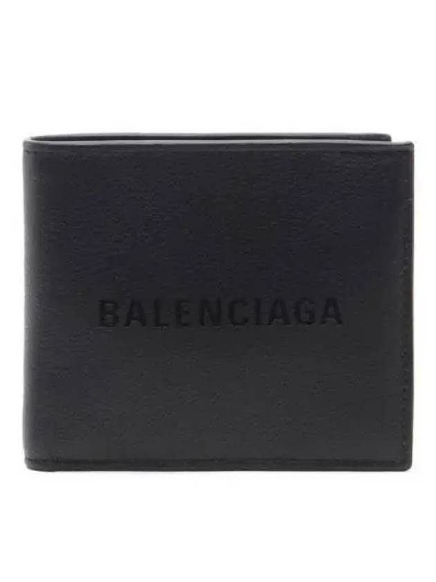 Logo Leather Half Wallet Black - BALENCIAGA - BALAAN 2