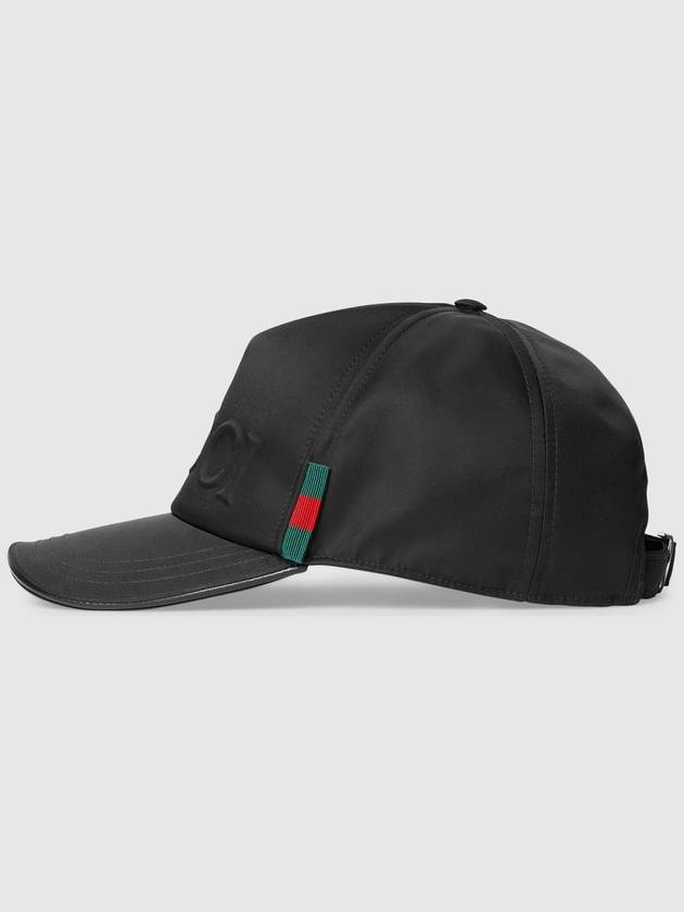 Logo Nylon Ball Cap Black - GUCCI - BALAAN 4