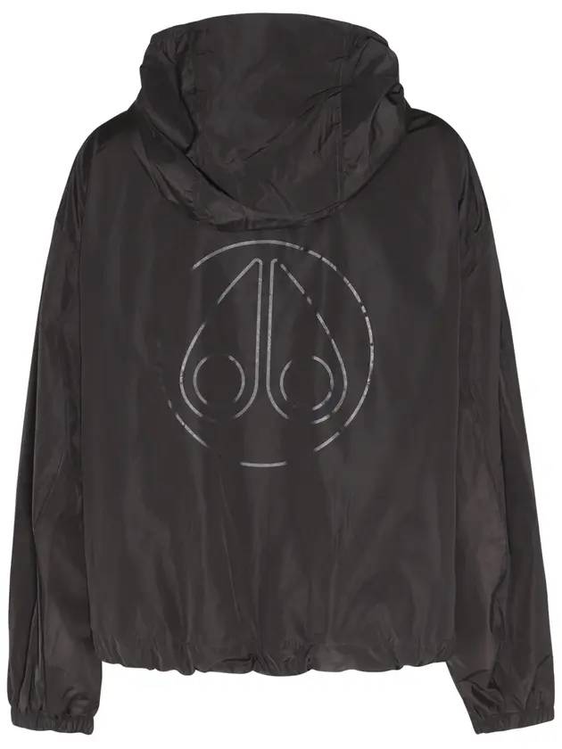 Women's Logo Hooded Jacket Black - MOOSE KNUCKLES - BALAAN 1