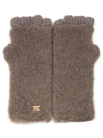 Brown Mani Alpaca Cashmere Gloves MANNY 002 1210589 - MAX MARA - BALAAN 1