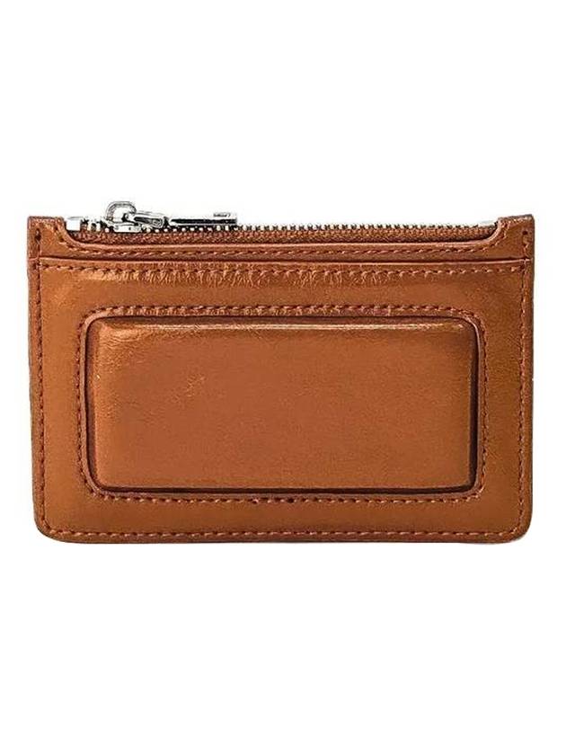 Palette Zipper Coin Card Wallet Cognac Wood - LE MASQUE - BALAAN 1