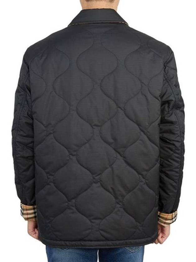 Reversible Vintage Check Thermoregulated Overshirt Jacket Black - BURBERRY - BALAAN 3