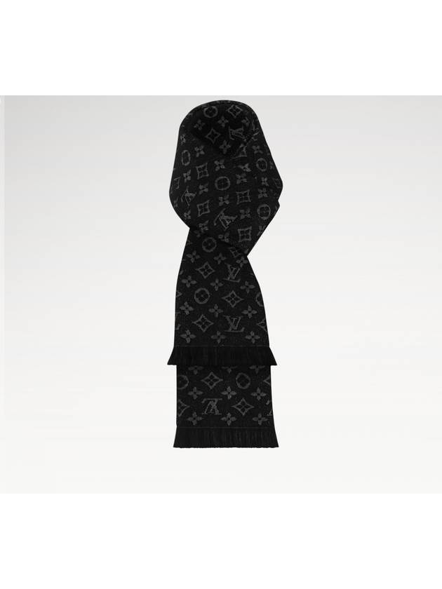 Monogram Classic Wool Scarf Black - LOUIS VUITTON - BALAAN 4