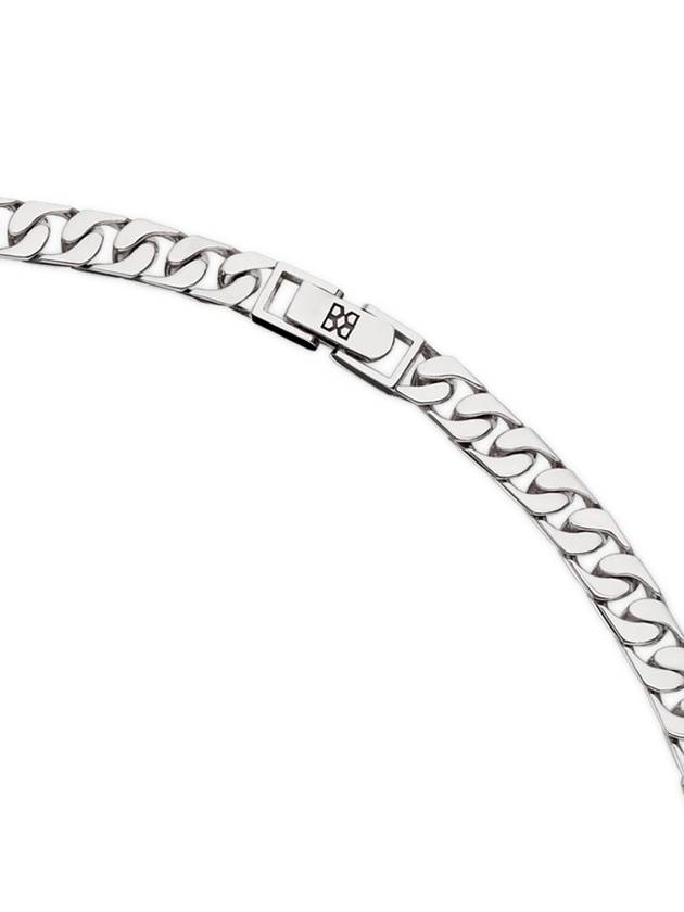 Curb chain combination long necklace silver - BE/GINS - BALAAN 8