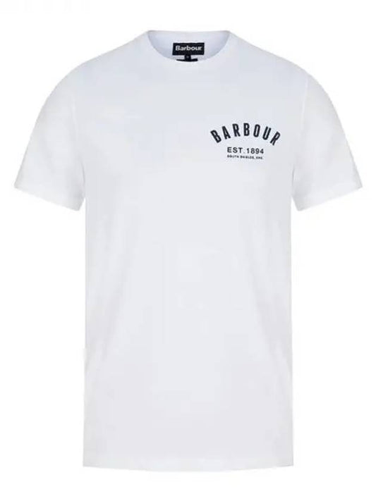 Men's Preppy Logo Short Sleeve T-Shirt White - BARBOUR - BALAAN 2