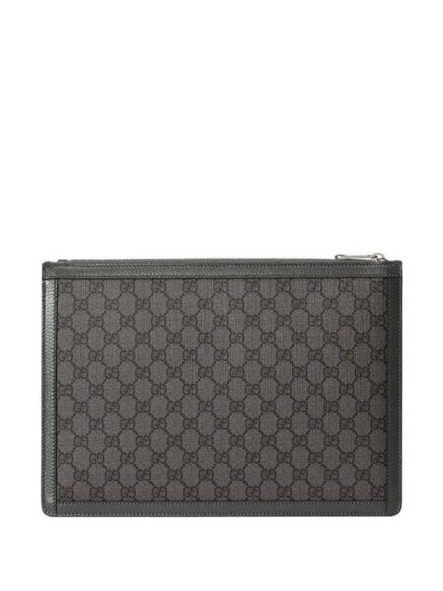 Ophidia Portfolio Clutch Bag Grey - GUCCI - BALAAN 3