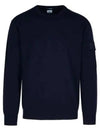 Merino Wool Crew Neck Knit Top Navy - CP COMPANY - BALAAN 2