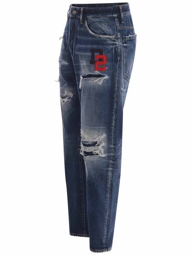 Denim Straight Pants S74LB1435S30309 470 - DSQUARED2 - BALAAN 3