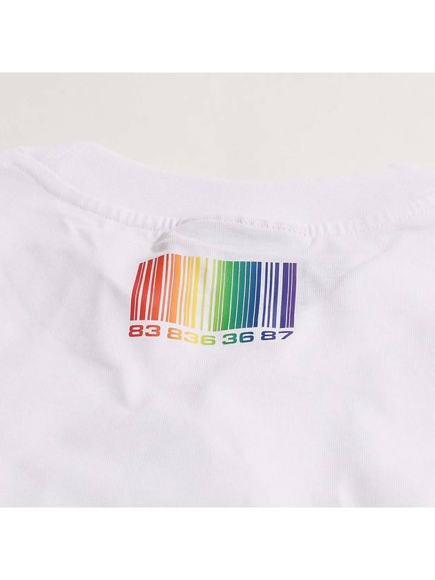 Rainbow Barcode Short Sleeve T-Shirt White - VETEMENTS - BALAAN 5