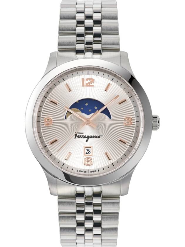 Watches Duo Moonphase 28mm Silver - SALVATORE FERRAGAMO - BALAAN 1