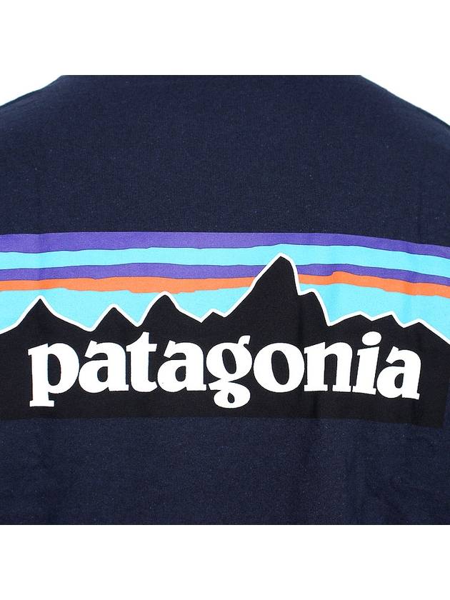 P6 Logo Responsibili Long Sleeve T-Shirt Birch Navy - PATAGONIA - BALAAN 9