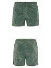 Logo Patch Swim Shorts Khaki - STONE ISLAND - BALAAN.