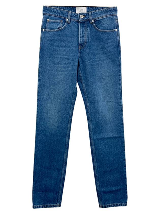 Classic Fit Denim Jeans Vintage Blue - AMI - BALAAN 3