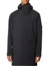 Men's Logo Wappen Shell R Hooded Long Jacket Black - CP COMPANY - BALAAN.