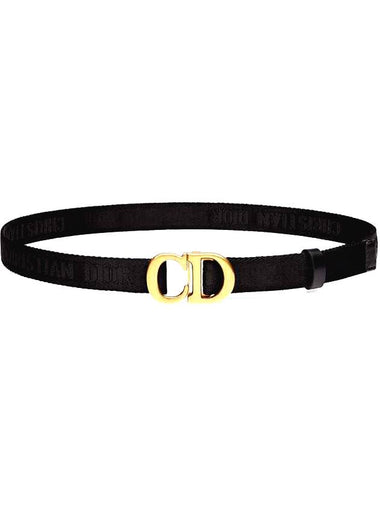 Saddle 20mm Jacquard Belt Black Antique Gold - DIOR - BALAAN 1