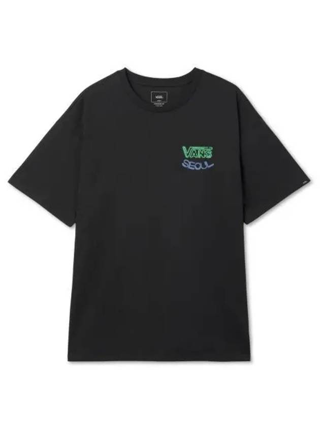 Seoul Night Short Sleeve T-Shirt Black - VANS - BALAAN 1