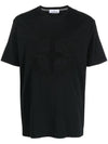 Men's Embroidered Logo Short Sleeve T-Shirt Black - STONE ISLAND - BALAAN 2