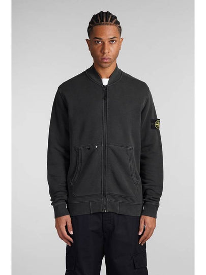 Logo Patch Zip Up Jacket Lead Grey - STONE ISLAND - BALAAN 2