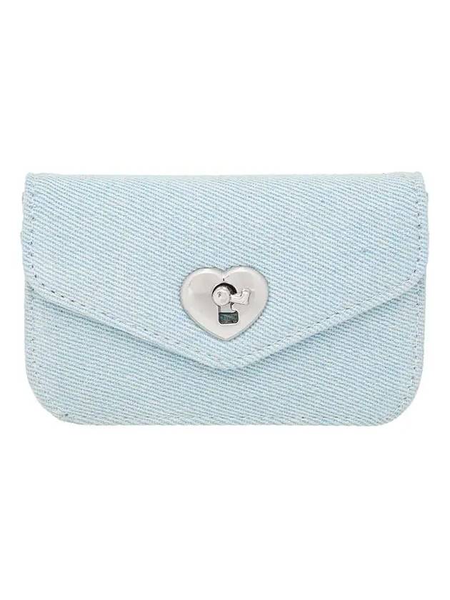 Heartlock compact business card card wallet light denim - LE MASQUE - BALAAN 1