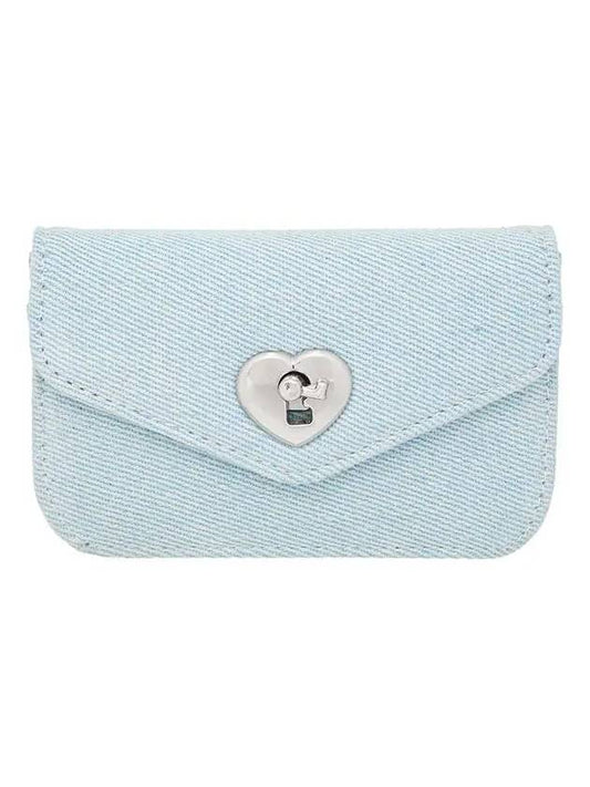 Heartlock compact business card card wallet light denim - LE MASQUE - BALAAN 1