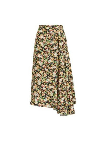 Lovers Prairie Print A-Line Skirt Black - MARNI - BALAAN 2