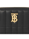 Lola Zipper Quilted Leather Half Wallet Black - BURBERRY - BALAAN 6