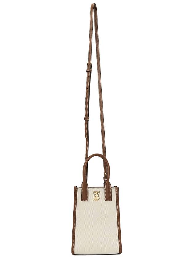 Frances Canvas Leather Mini Tote Bag Ecru Tan - BURBERRY - BALAAN 8