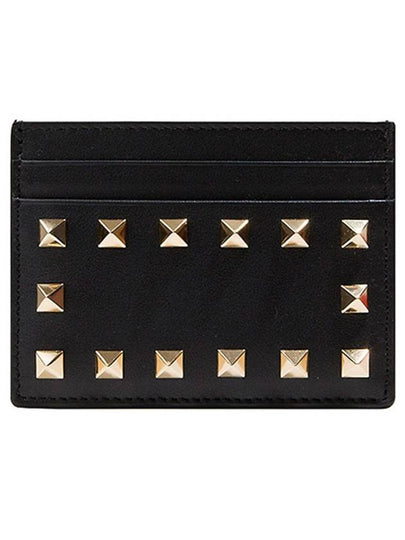 Rockstud Card Wallet Black - VALENTINO - BALAAN 2