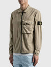 Stone Island Compass Waffen Three Button Pocket Zipup Shirt Jacket Shirt Sand - STONE ISLAND - BALAAN 3