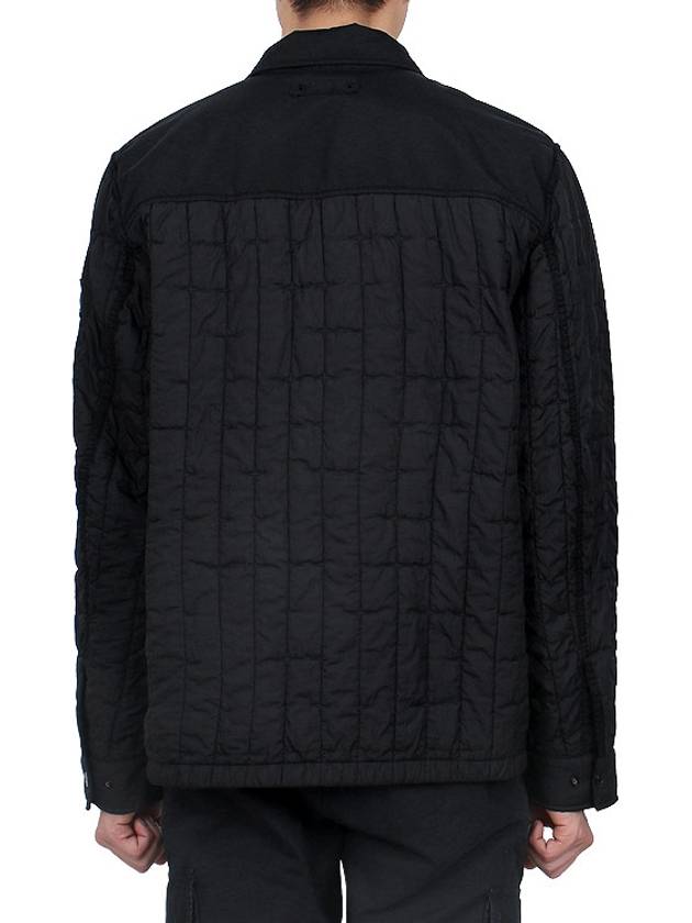 Men's Stella Wappen Patch Quilted Jacket Black - STONE ISLAND - BALAAN 6