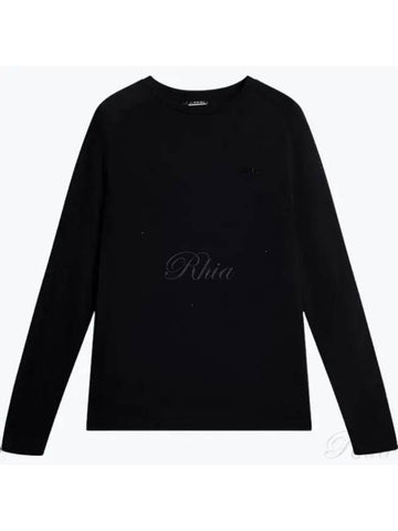 Brent Wool Long Sleeve AMJT10678 9999 Men s Tee - J.LINDEBERG - BALAAN 1