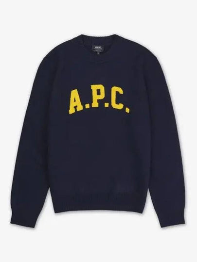 Joshua Logo Knit Top Dark Navy - A.P.C. - BALAAN 2