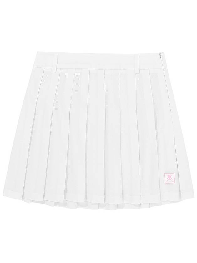 C23MSK012W Ice Mesh Pleated Skirt White - CHUCUCHU - BALAAN 2