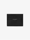 Smooth Leather Classic Logo Card Wallet Black - SAINT LAURENT - BALAAN 3