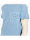 Fissato Treatment Organic Cotton Short Sleeve T-Shirt Blue - STONE ISLAND - BALAAN 3