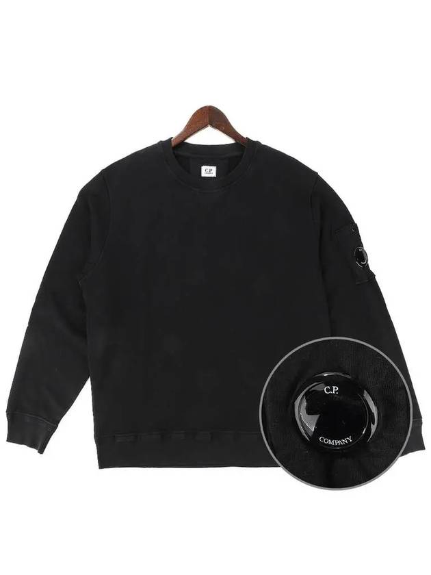 Cotton Fleece Sweatshirt Black - CP COMPANY - BALAAN 2