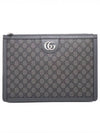 Women s Gucci 674078 Gray Black GG Supreme Canvas Portfolio Case Clutch gt Pouch Gangbuk used luxury goods - GUCCI - BALAAN 1