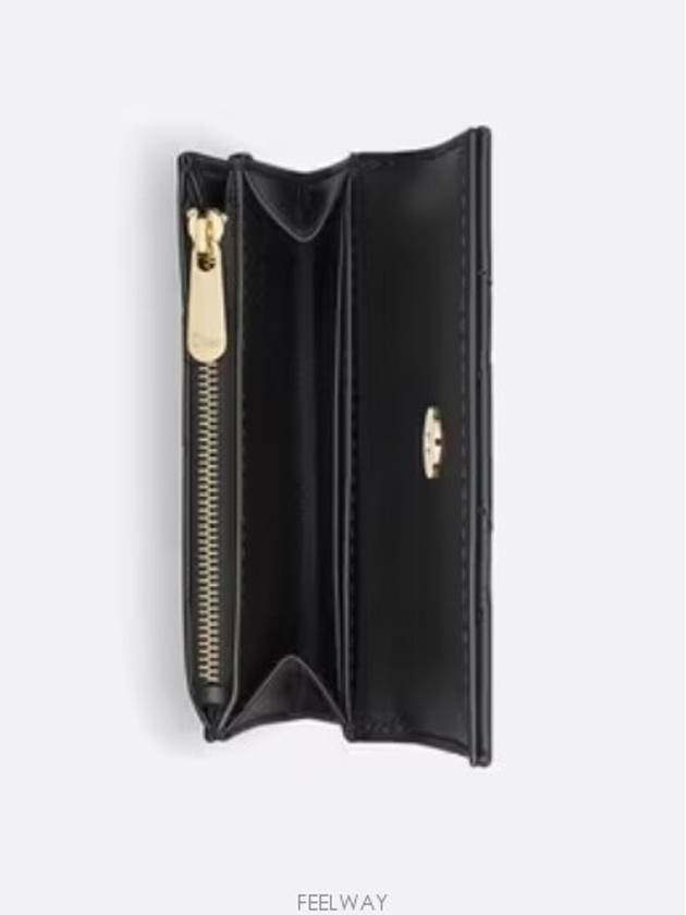 XS Lady Cannage Lambskin Half Wallet Black - DIOR - BALAAN 3