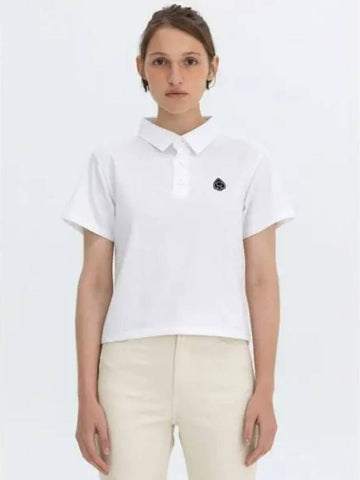 EMBLEM PATCH POLO TEE white - BENSIMON - BALAAN 1