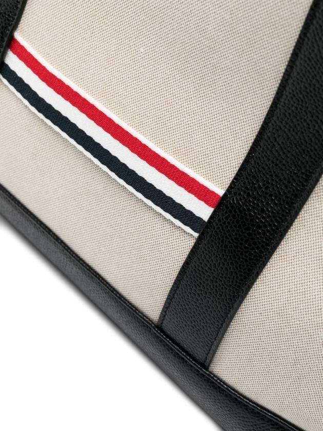 RWB Striped Medium Tote Bag Natural - THOM BROWNE - BALAAN 6